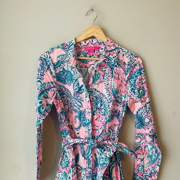 Lilly Pulitzer Mira Shirtdress Long-Sleeve RARE - Picture 4 of 10
